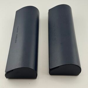 WARBY PARKER Dark Blue Clamshell Hard Cases Eye & Sun glasses, Large & Standard